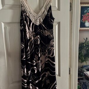Soma Black and Cream Maxi Dress